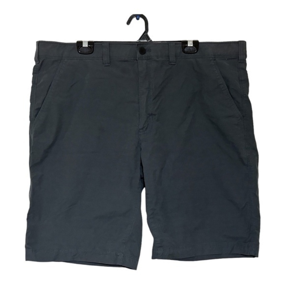 Eddie Bauer Mens Flat Front 10" Shorts Slate Gray Pockets Golf Size T42